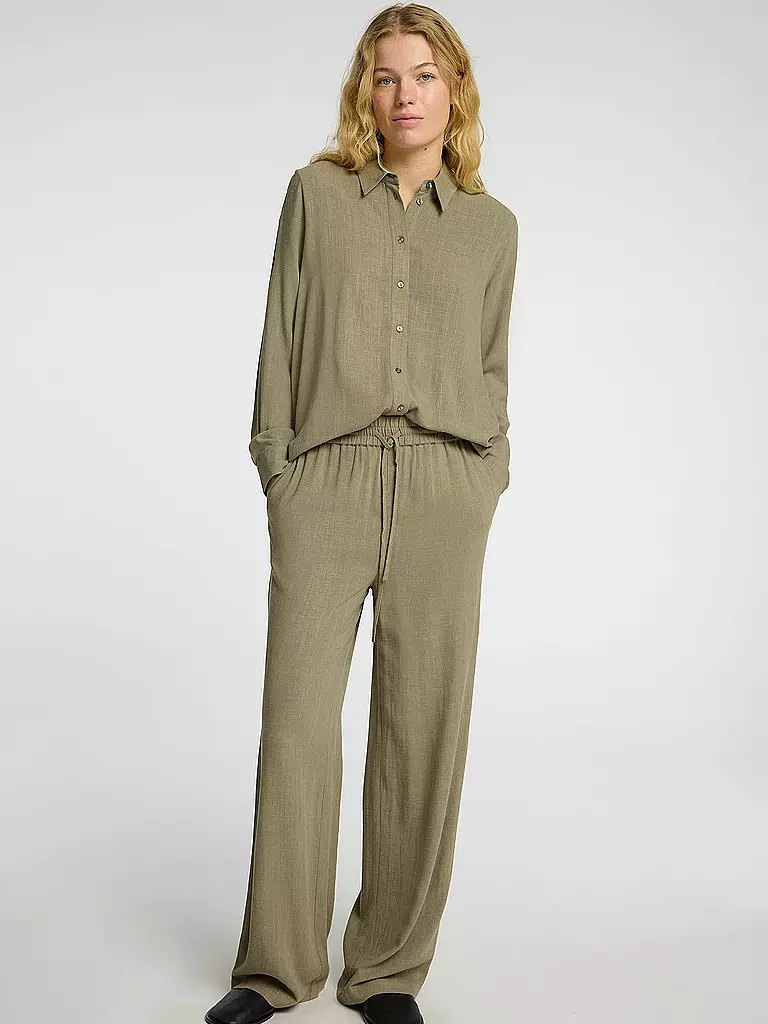 SELECTED FEMME | Pantalones Marlene de pierna ancha SLFVIVA-GULIA | Oliva