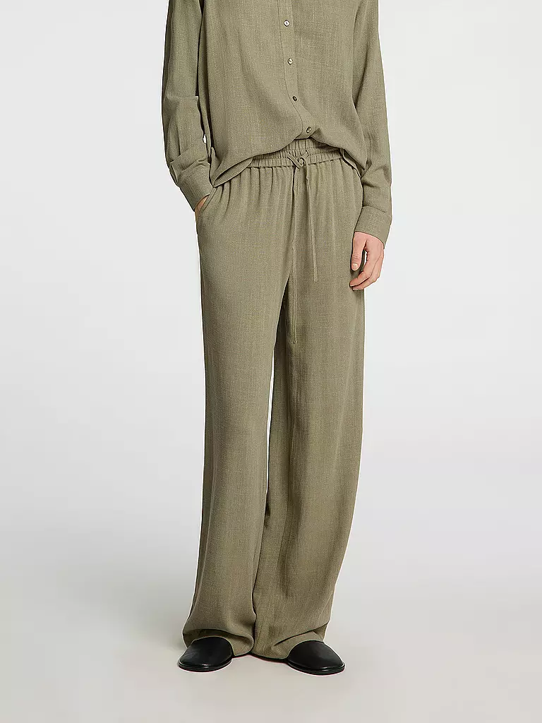 SELECTED FEMME | Pantalones Marlene de pierna ancha SLFVIVA-GULIA | Oliva