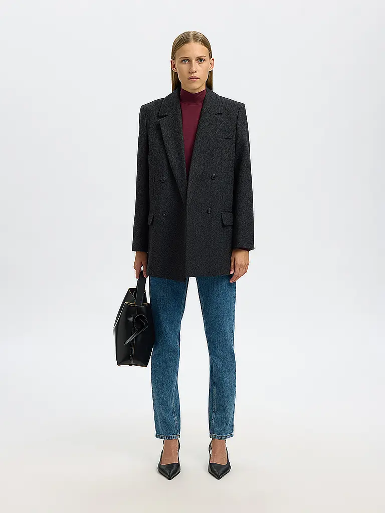 SELECTED FEMME | Rollkragenpullover SLFMANJA | Rojo oscuro