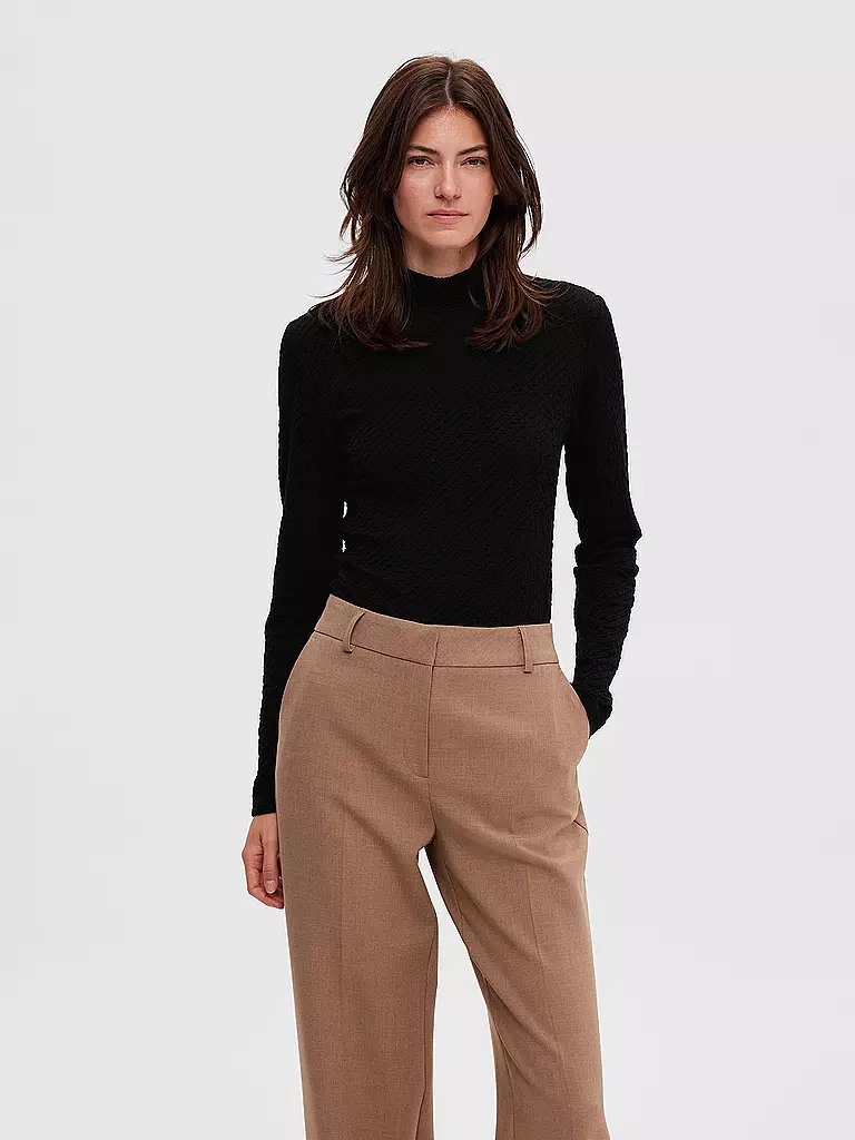 SELECTED FEMME | Stehkragenshirt SLFGINNY | Negro
