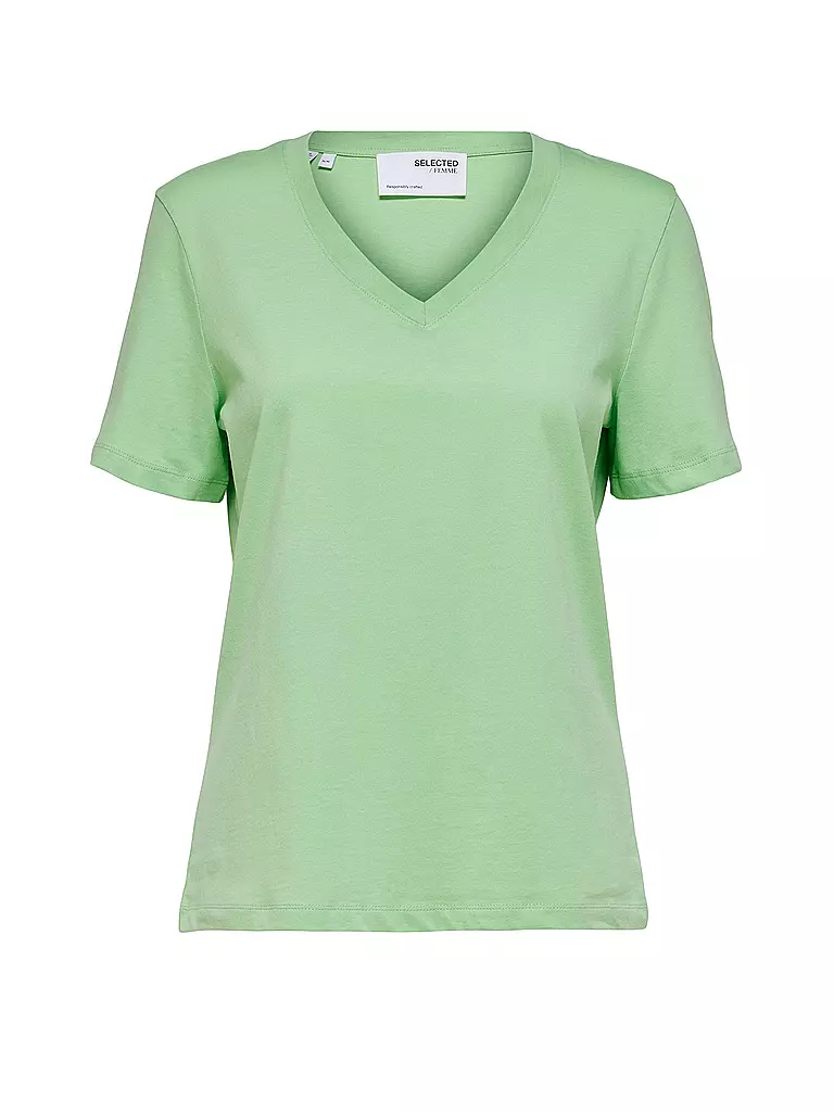 SELECTED FEMME | T-Shirt SLFESSENTIAL | Verde claro