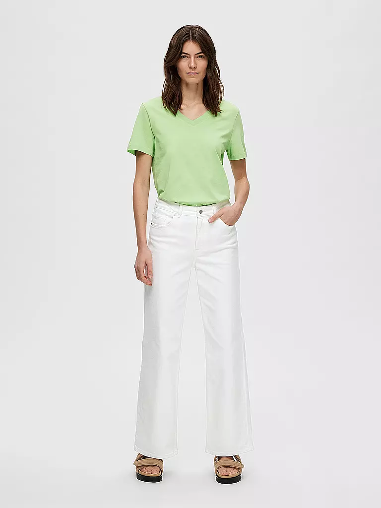 SELECTED FEMME | T-Shirt SLFESSENTIAL | Verde claro