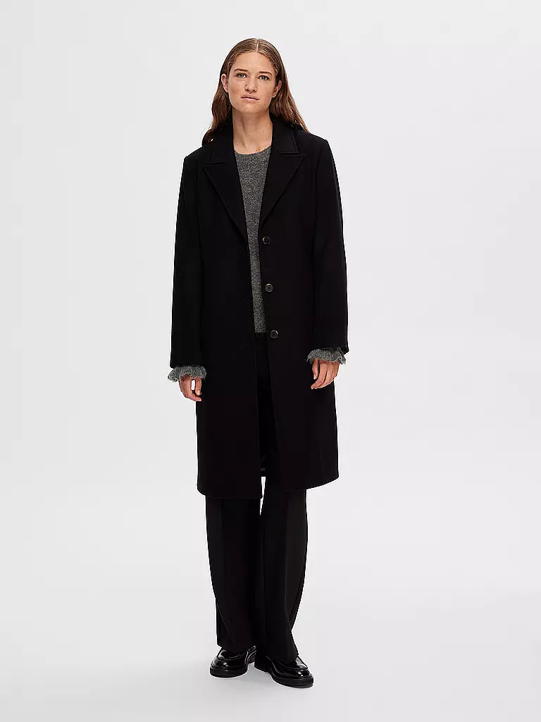 SELECTED FEMME | Wollmantel SLFALMA  | Negro