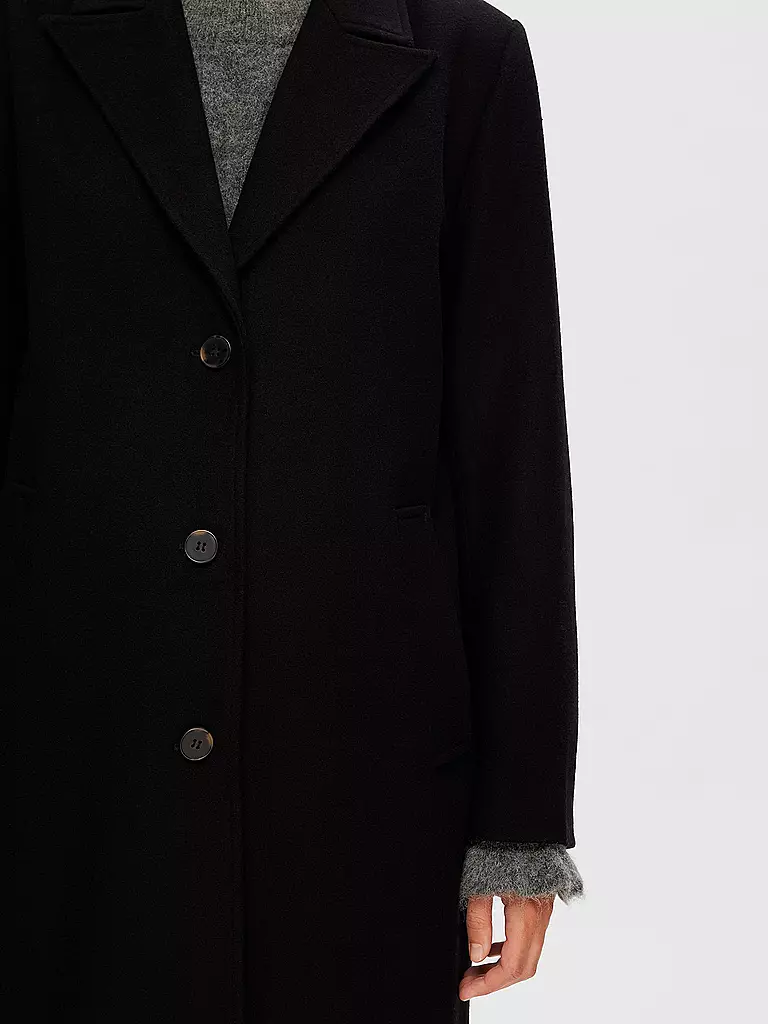 SELECTED FEMME | Wollmantel SLFALMA  | Negro