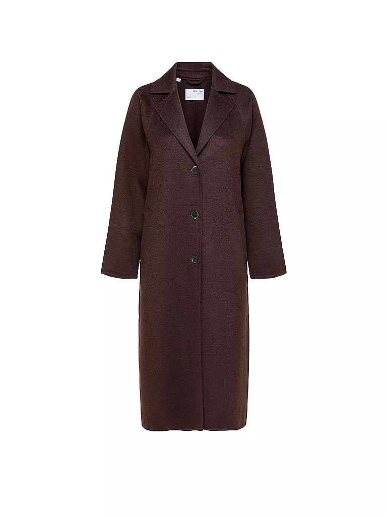 SELECTED FEMME | Wollmantel SLFNEW TAMA  | Marrón
