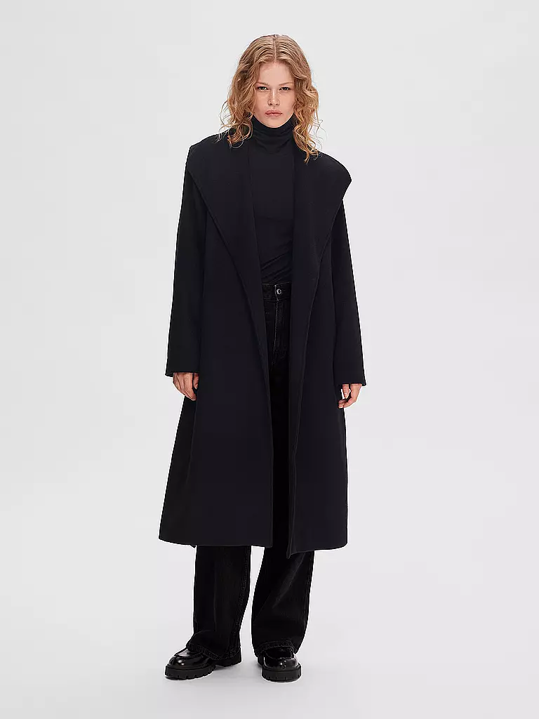 SELECTED FEMME | Wollmantel SLFROSA  | Negro