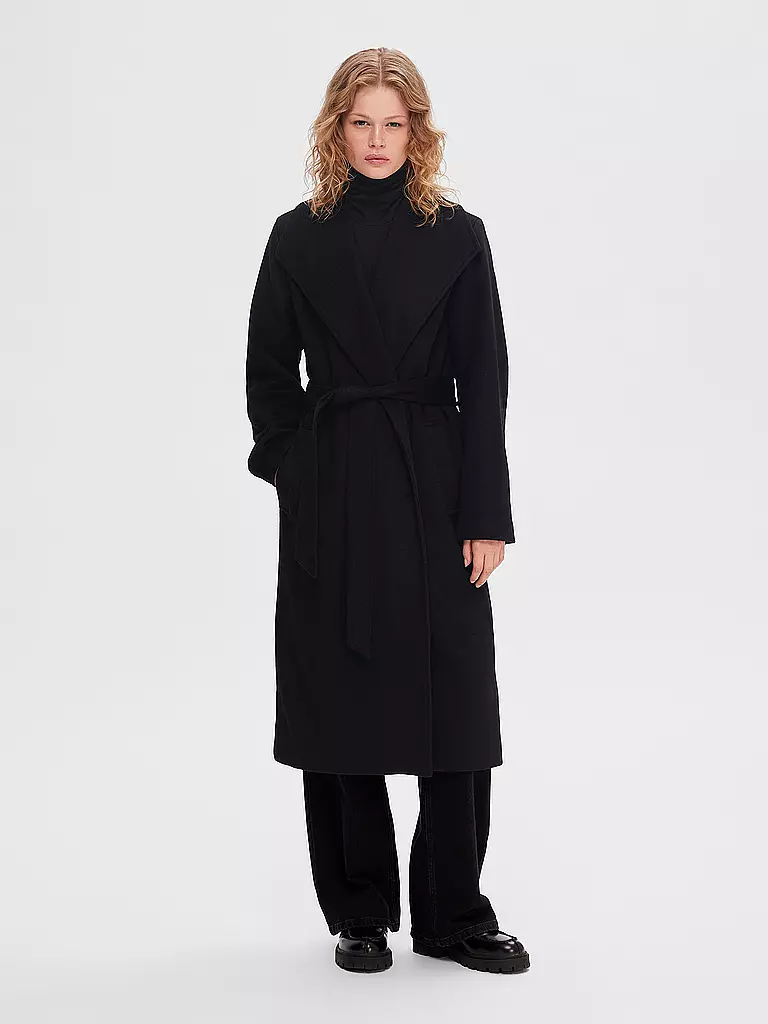 SELECTED FEMME | Wollmantel SLFROSA  | Negro
