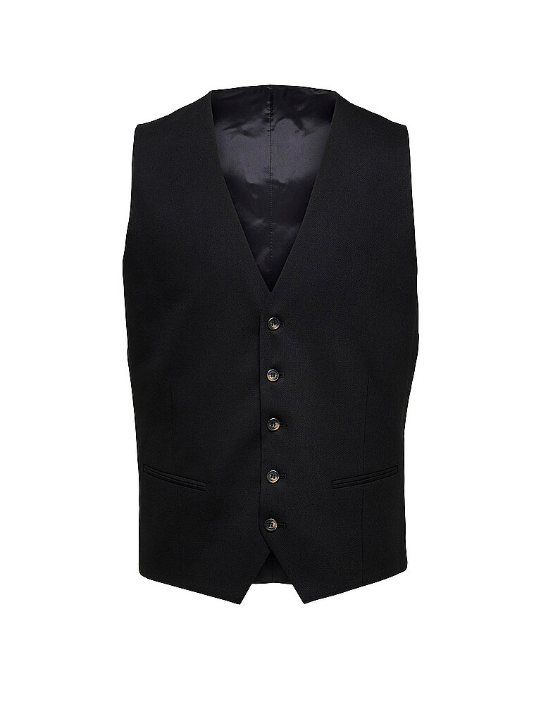 SELECTED Chaleco de traje SLHSLIM-NEIL negro