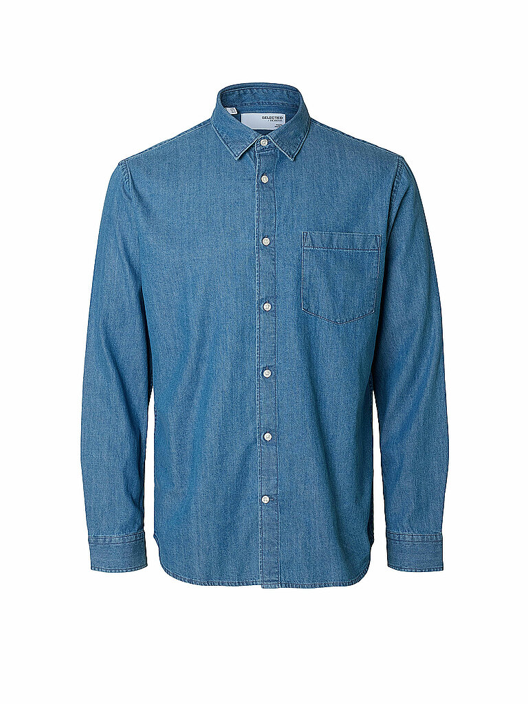 Camisa vaquera SLHREGCARLO azul L