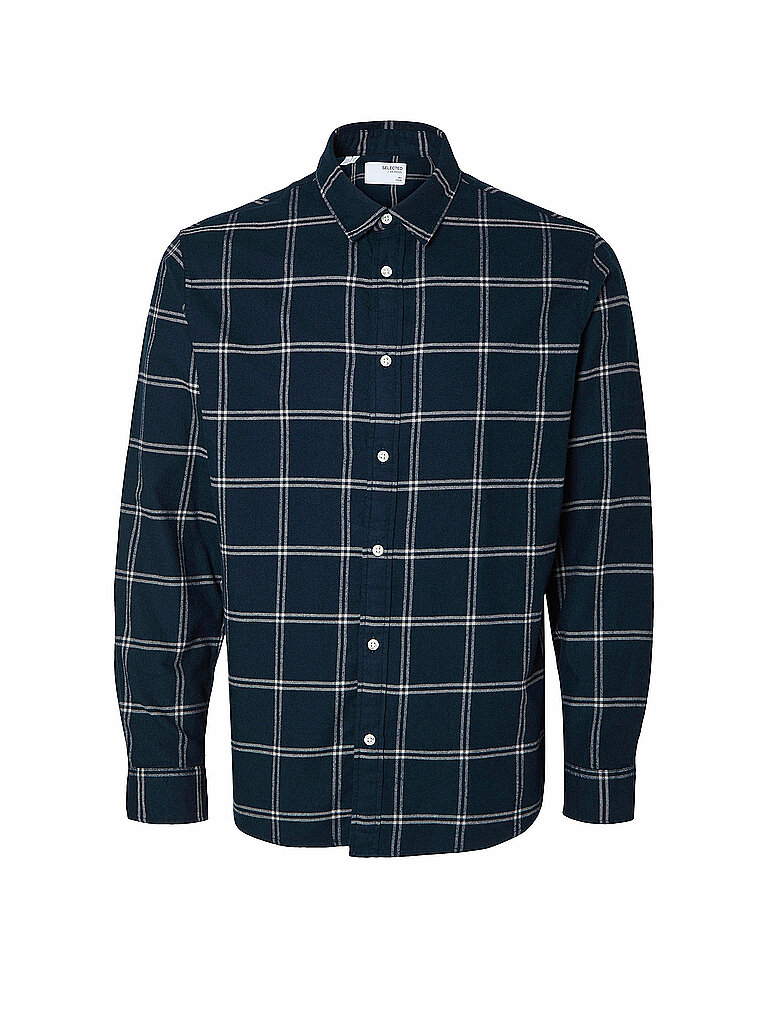 Camisa de franela Slim Fit SLHSLIMOWEN gris XL