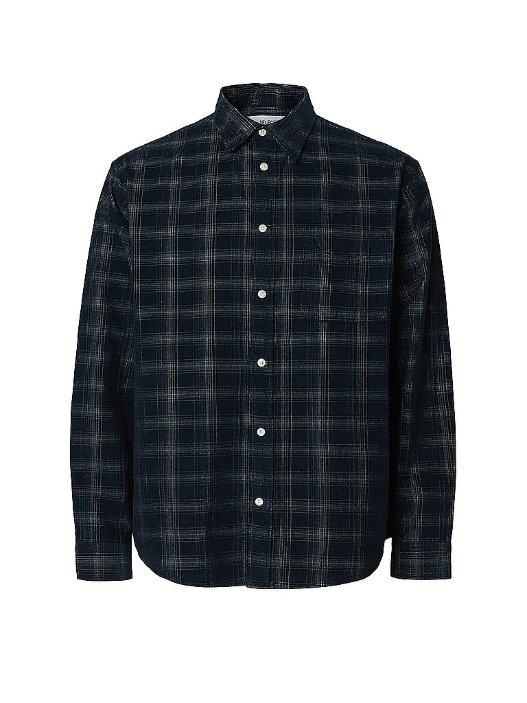 Camisa Regular Fit SLHREGCORD azul S