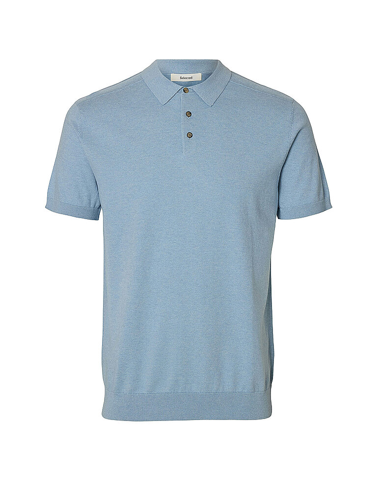 Poloshirt SLHBERG azul claro L
