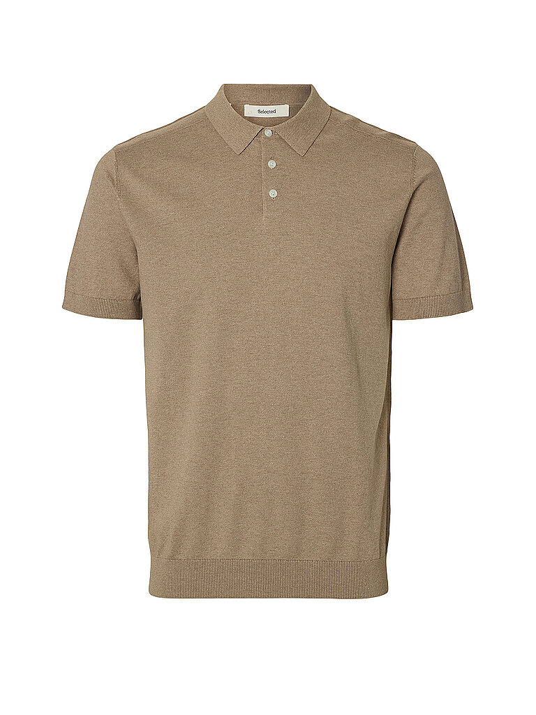 Poloshirt SLHBERG beige S