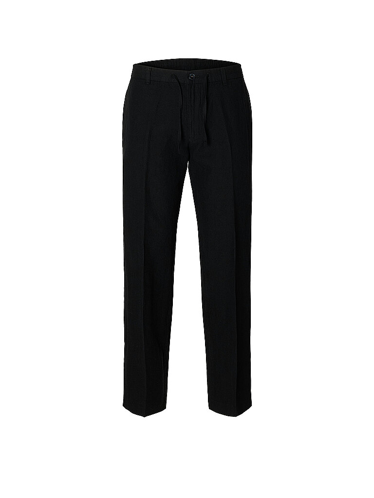Selected Pantalón de lino SLH196 negro