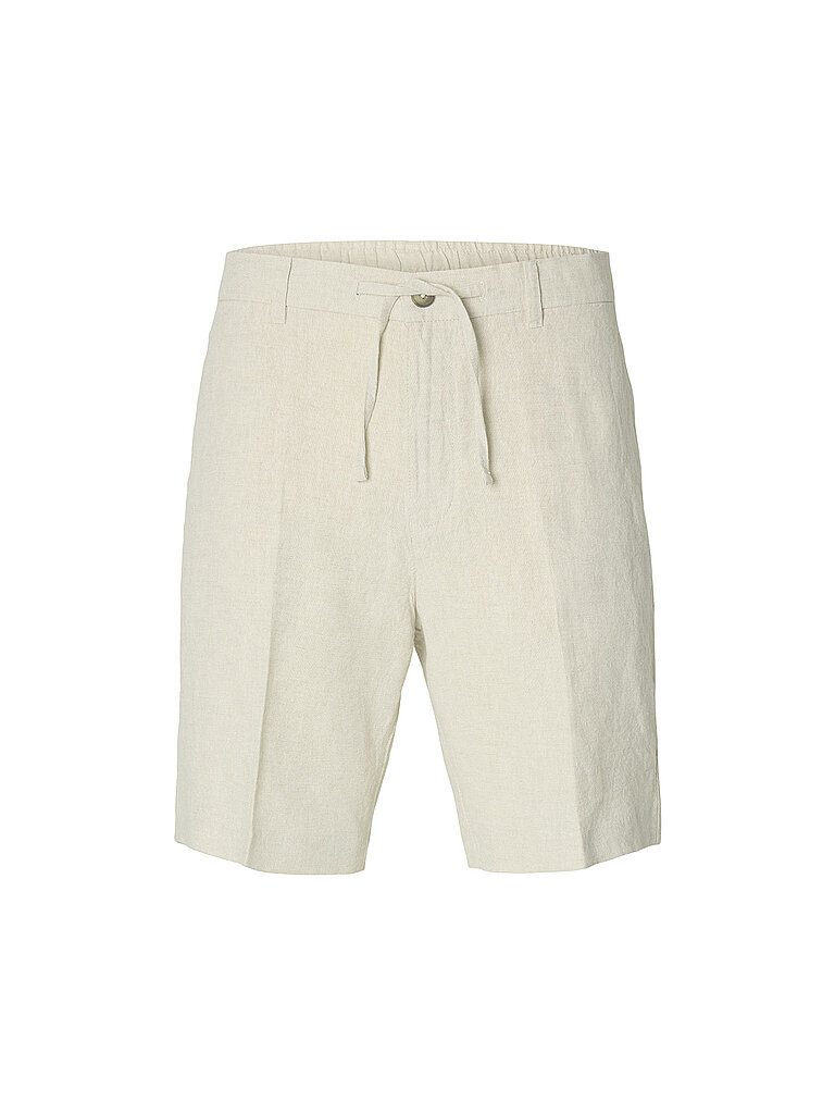 Pantalones cortos de lino SLHREGULAR-LEROY beige M
