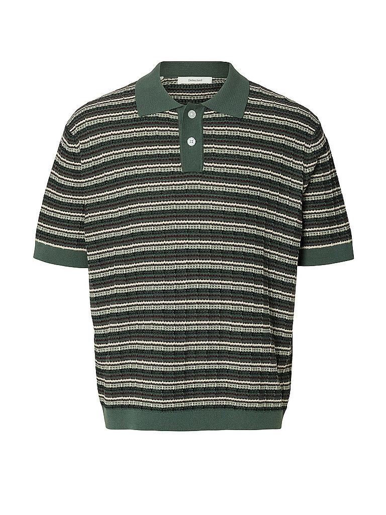 Poloshirt SLHDANE verde oscuro S