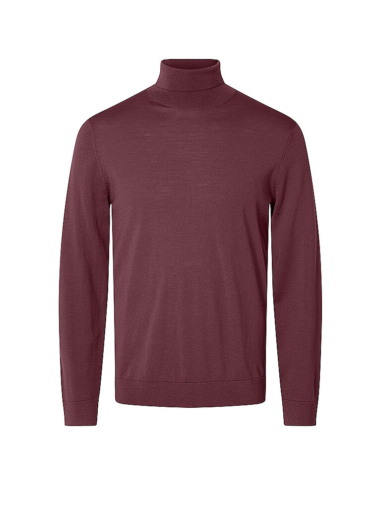 Selected Jersey de cuello alto SLMTRAY rojo oscuro