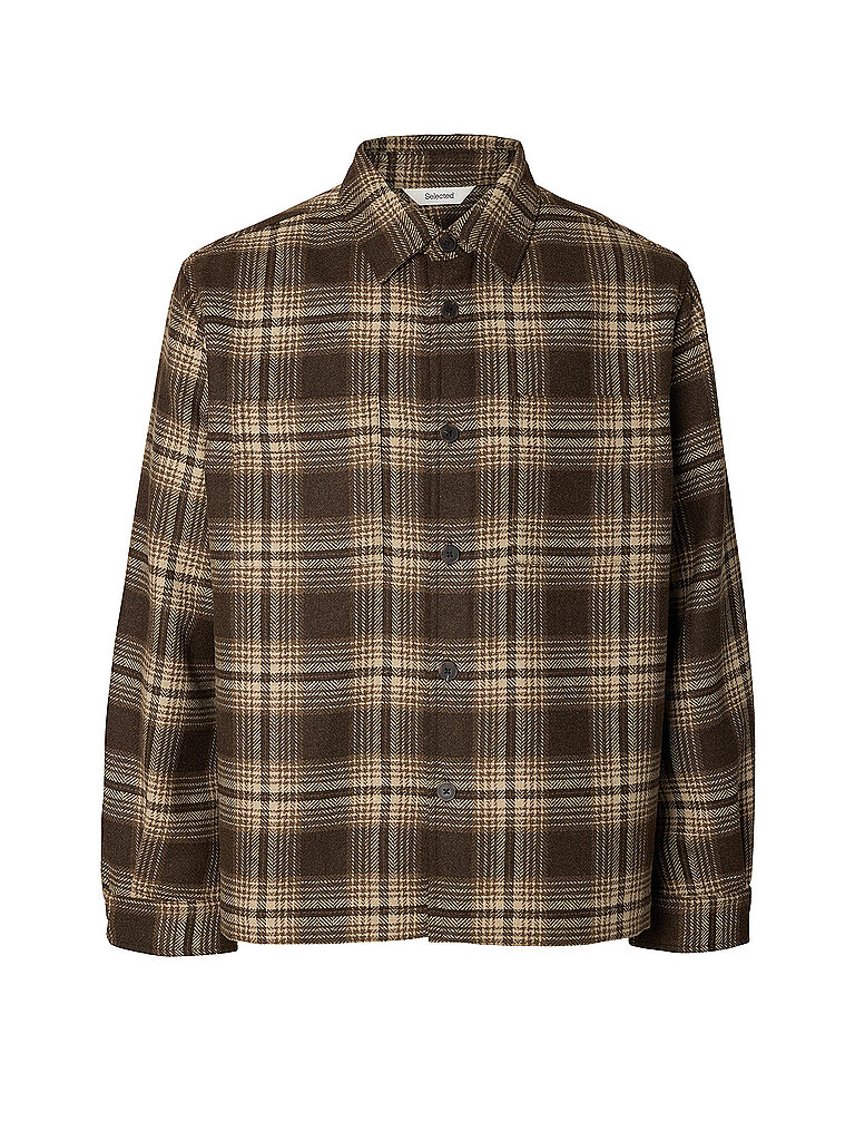 Selected Overshirt SLMOLE PABLO marrón