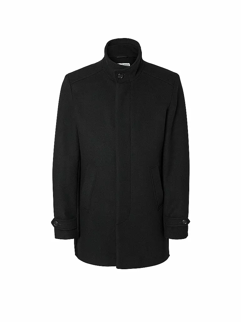 SELECTED | Abrigo de lana SLHNEW | Negro