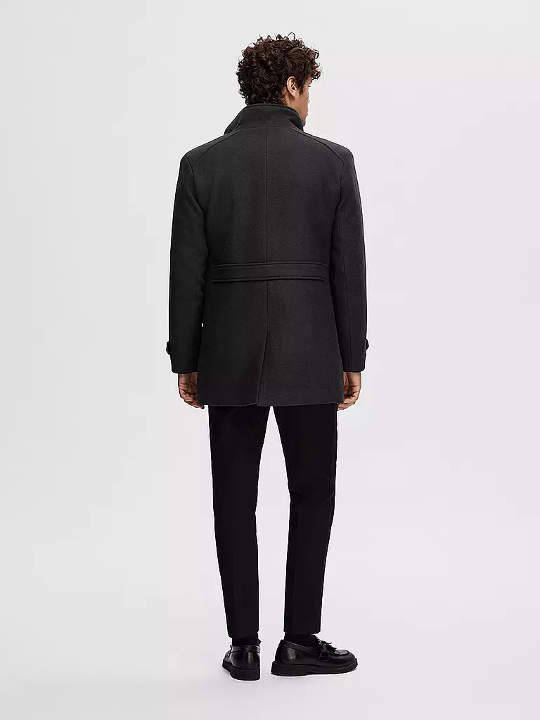 SELECTED | Abrigo de lana SLHNEW | Negro