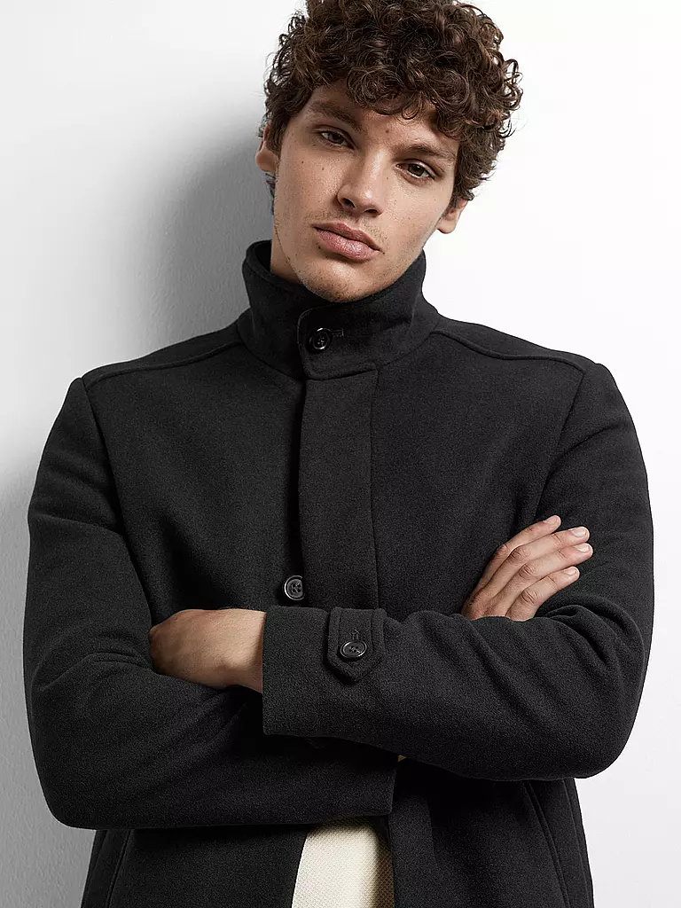 SELECTED | Abrigo de lana SLHNEW | Negro