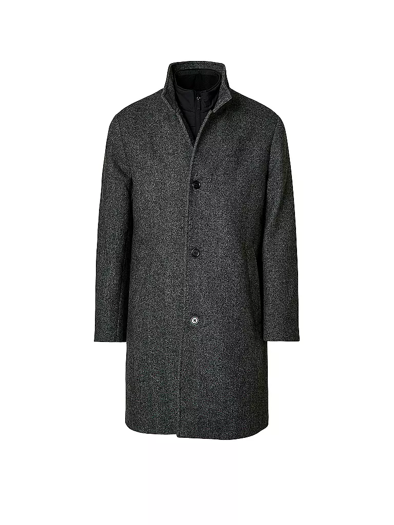 SELECTED | Abrigo de lana SLHRAINAR | schwarz