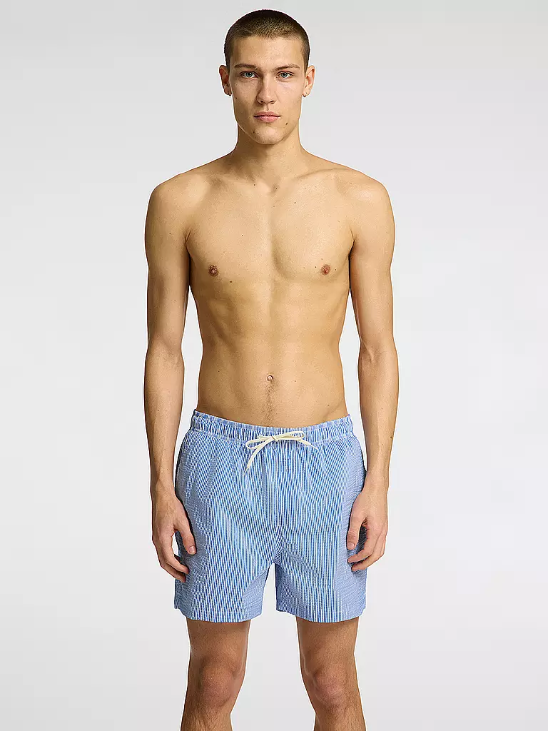 SELECTED | Badeshorts SLHCOOPER-SEERSUCKER | Azul