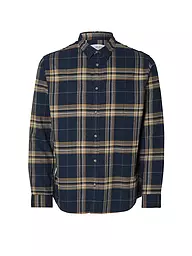 SELECTED | Flanellhemd Slim Fit SLHSLIMOWEN | Azul oscuro