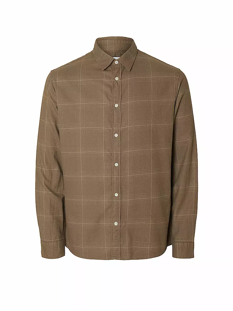 SELECTED | Camisa de franela Slim Fit SLHSLIMOWEN | Beige