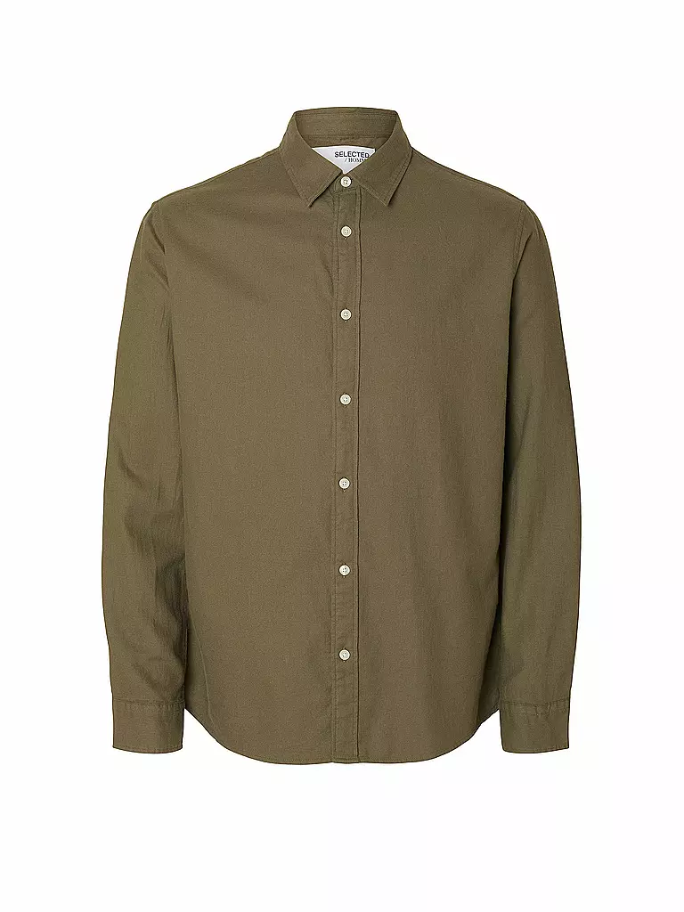 SELECTED | Camisa de franela Slim Fit SLHSLIMOWEN | Oliva