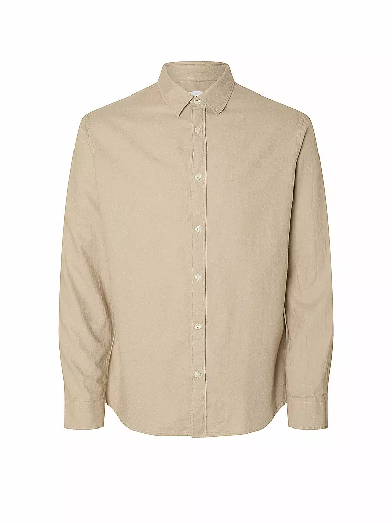 SELECTED | Camisa de franela Slim Fit SLHSLIMOWEN | Crema