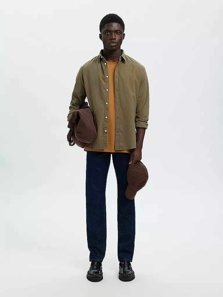 SELECTED | Camisa de franela Slim Fit SLHSLIMOWEN | Oliva
