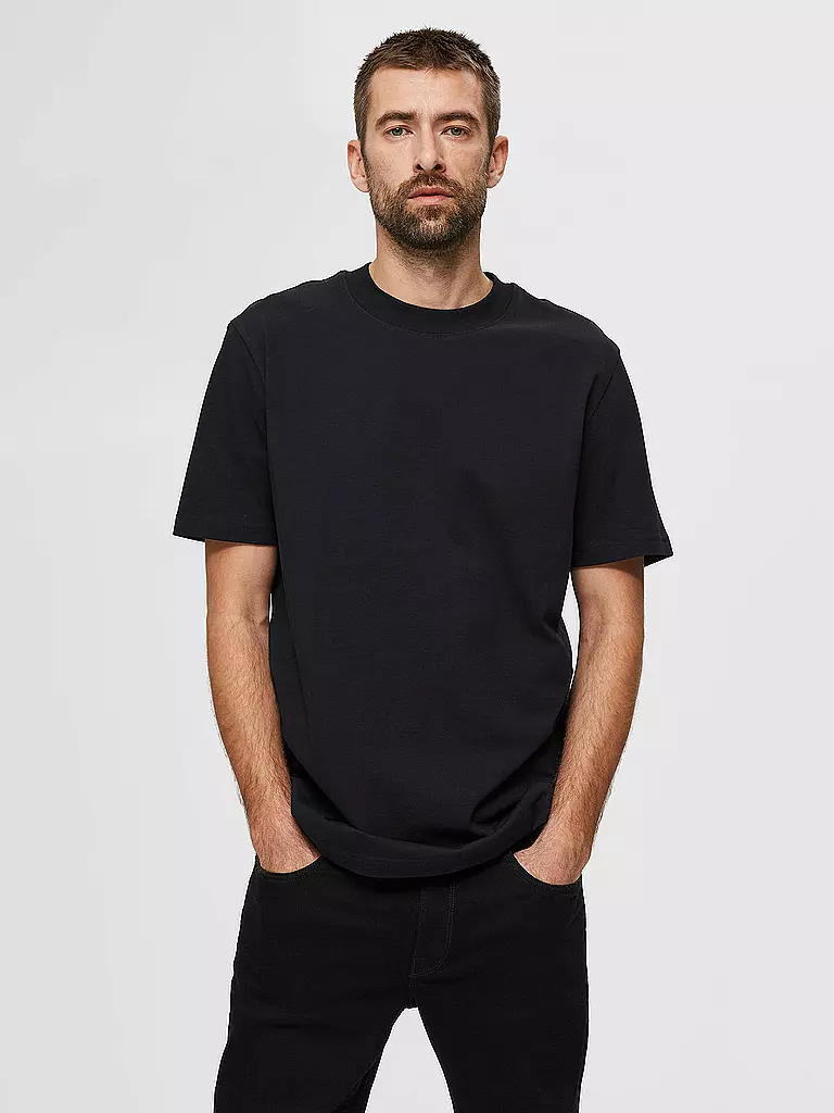 SELECTED | Camiseta " SLHRELAXCOLMAN200 " | Negro