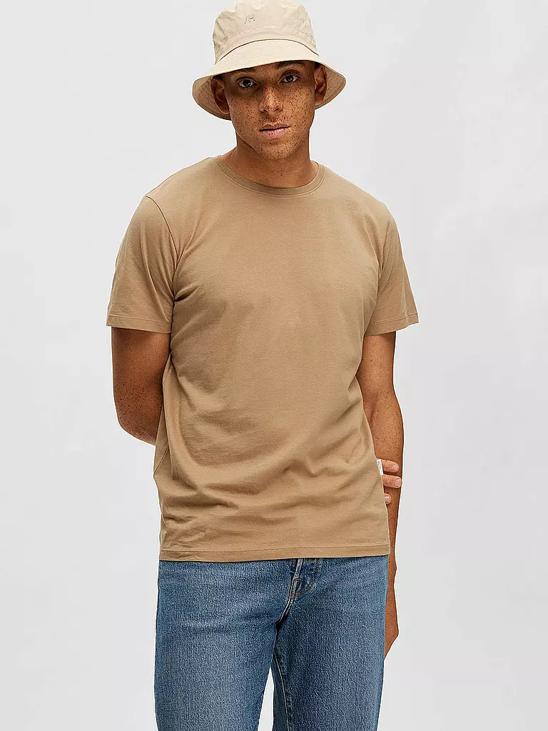 SELECTED | Camiseta SLHASPEN | Beige