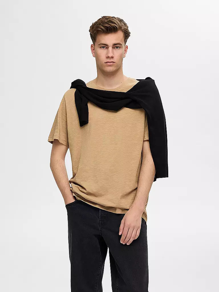 SELECTED | Camiseta SLHASPEN | Beige