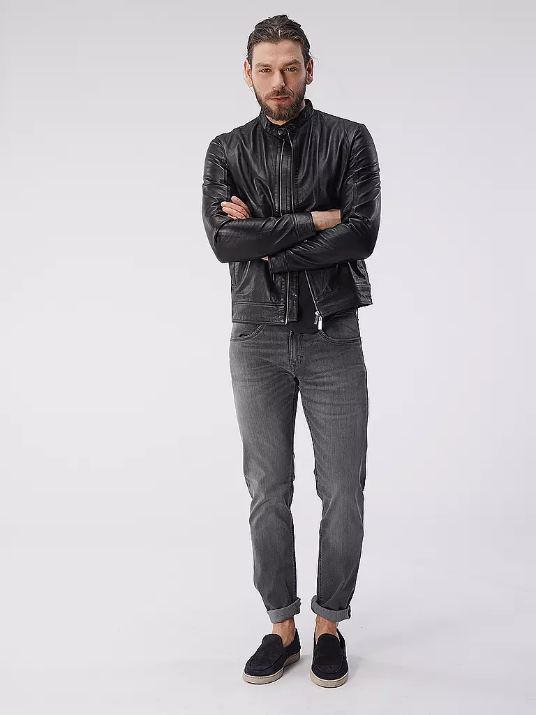 SELECTED | Chaqueta de cuero SLHARCHIVE | Negro