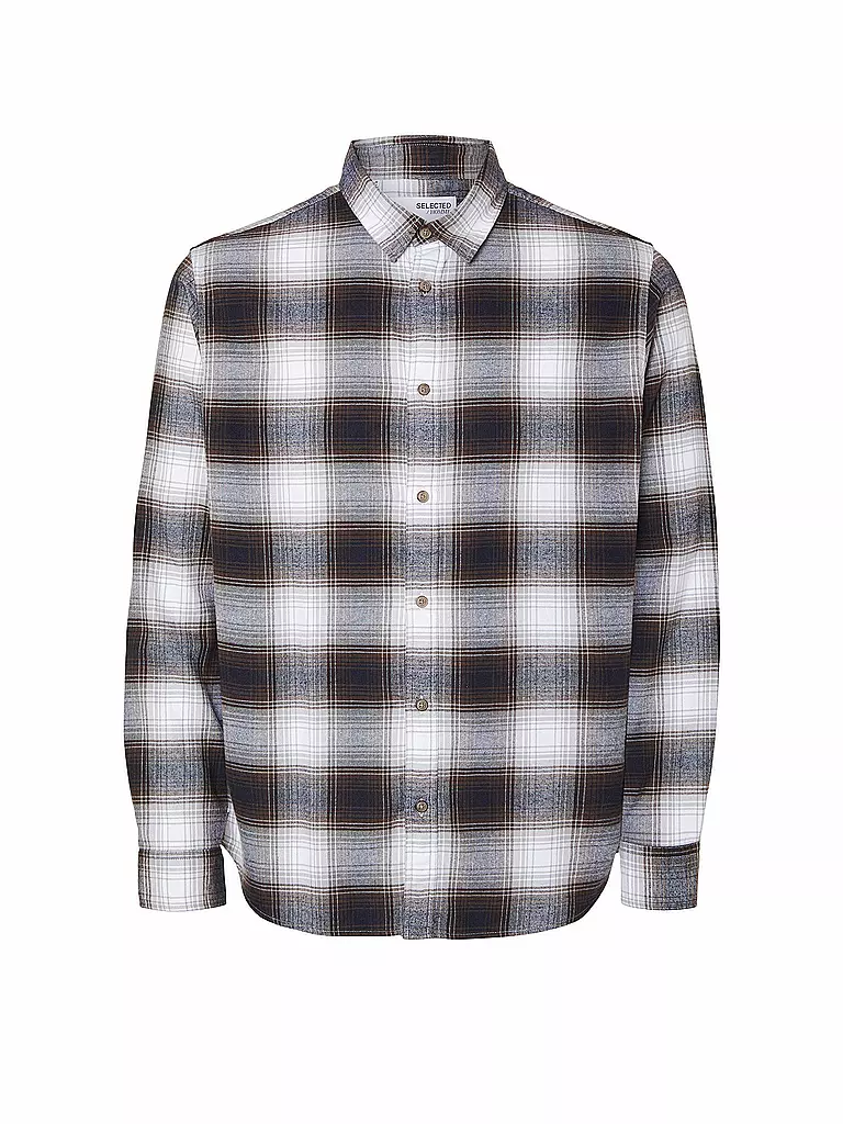 SELECTED | Flanellhemd Slim Fit SLHSLIMOWEN | Blanco