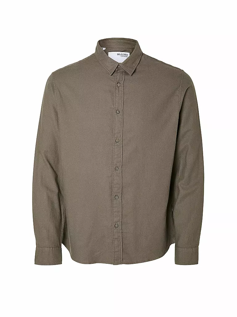 SELECTED | Flanellhemd Slim Fit SLHSLIMOWEN | Marrón claro