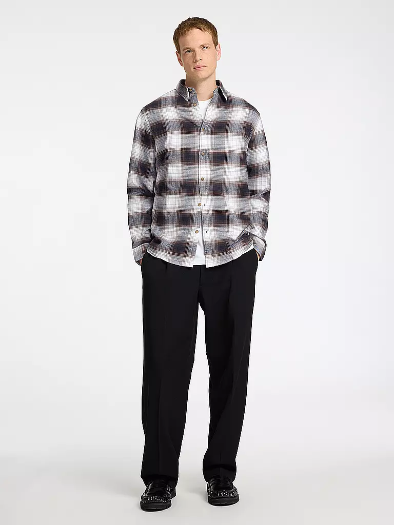SELECTED | Flanellhemd Slim Fit SLHSLIMOWEN | Blanco