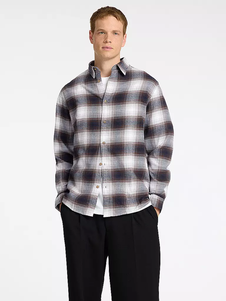 SELECTED | Flanellhemd Slim Fit SLHSLIMOWEN | Blanco
