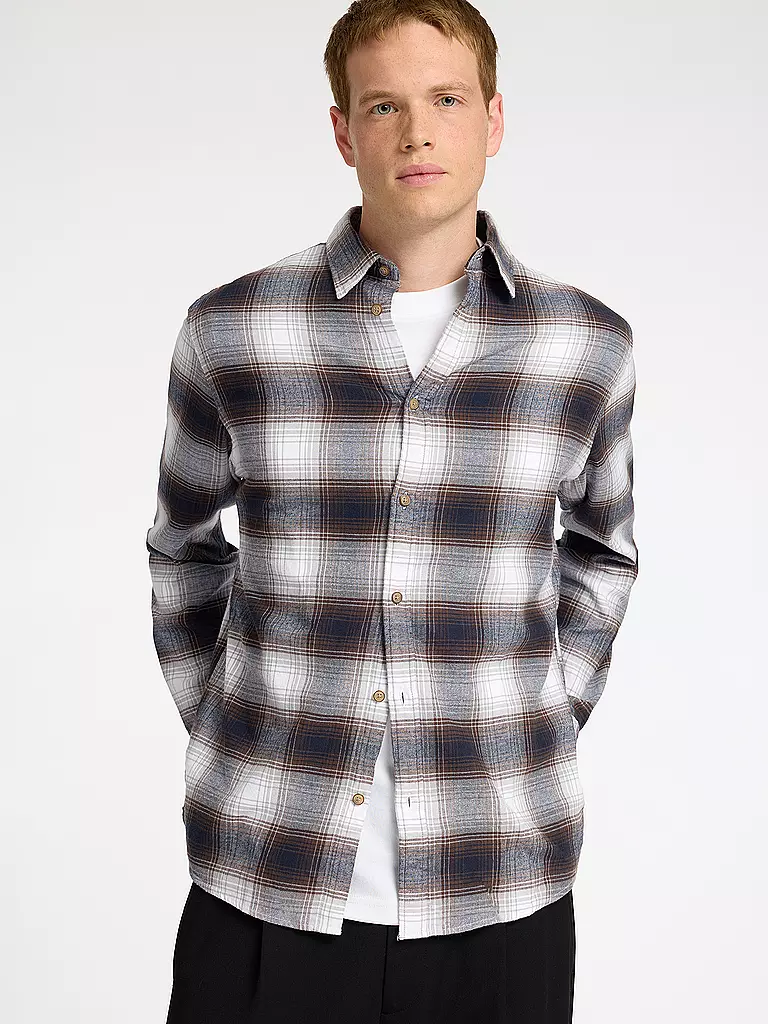 SELECTED | Flanellhemd Slim Fit SLHSLIMOWEN | Blanco