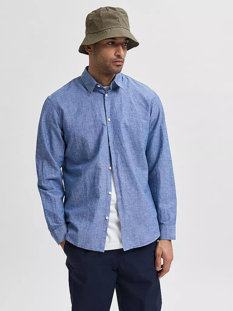 SELECTED | Hemd Regular Fit SLHSLIMNEW | Azul