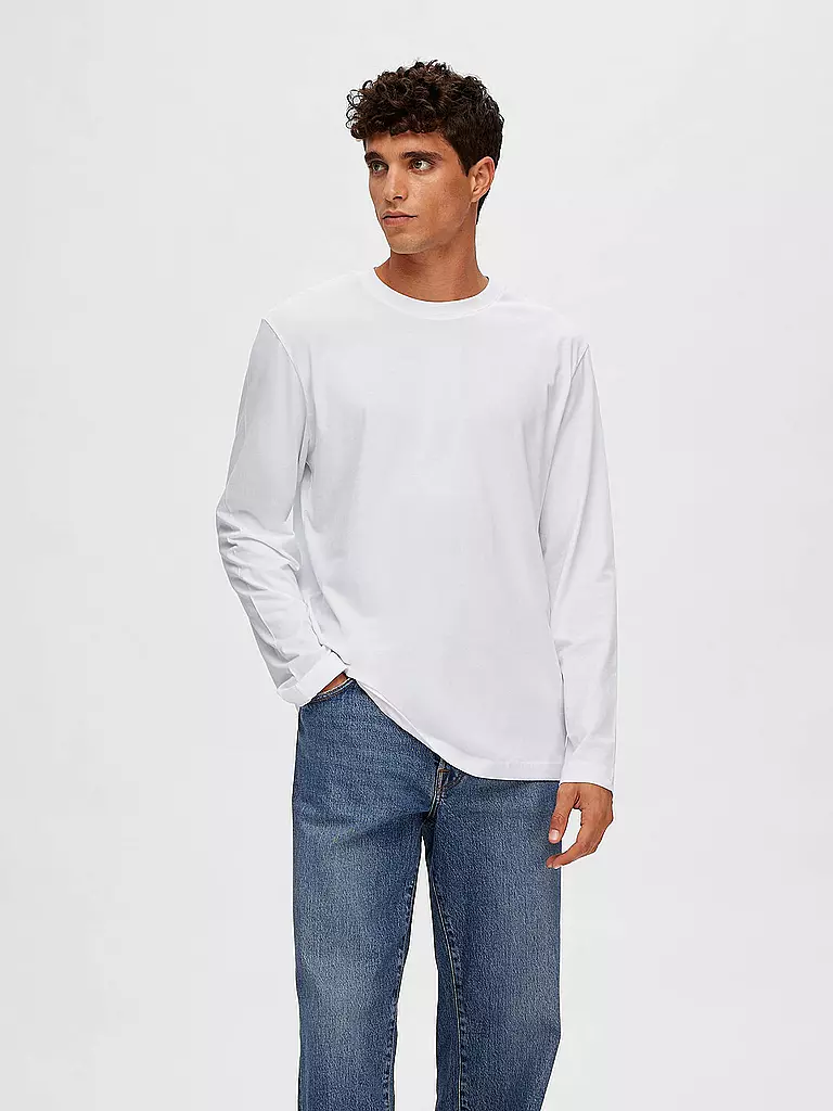 SELECTED | Langarmshirt SLHASPEN | Blanco