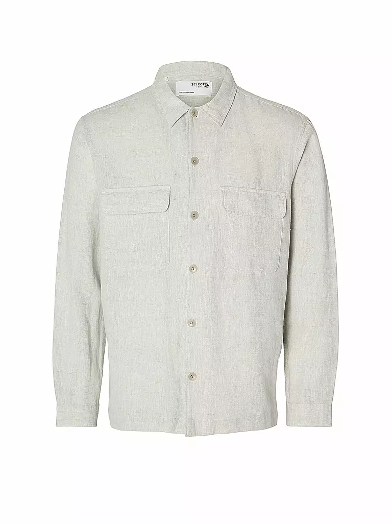 SELECTED | Overshirt SLHMADS-LINEN | Blanco
