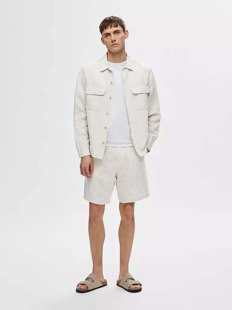 SELECTED | Overshirt SLHMADS-LINEN | Blanco