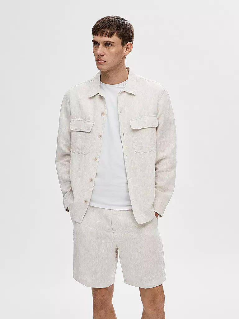 SELECTED | Overshirt SLHMADS-LINEN | Blanco