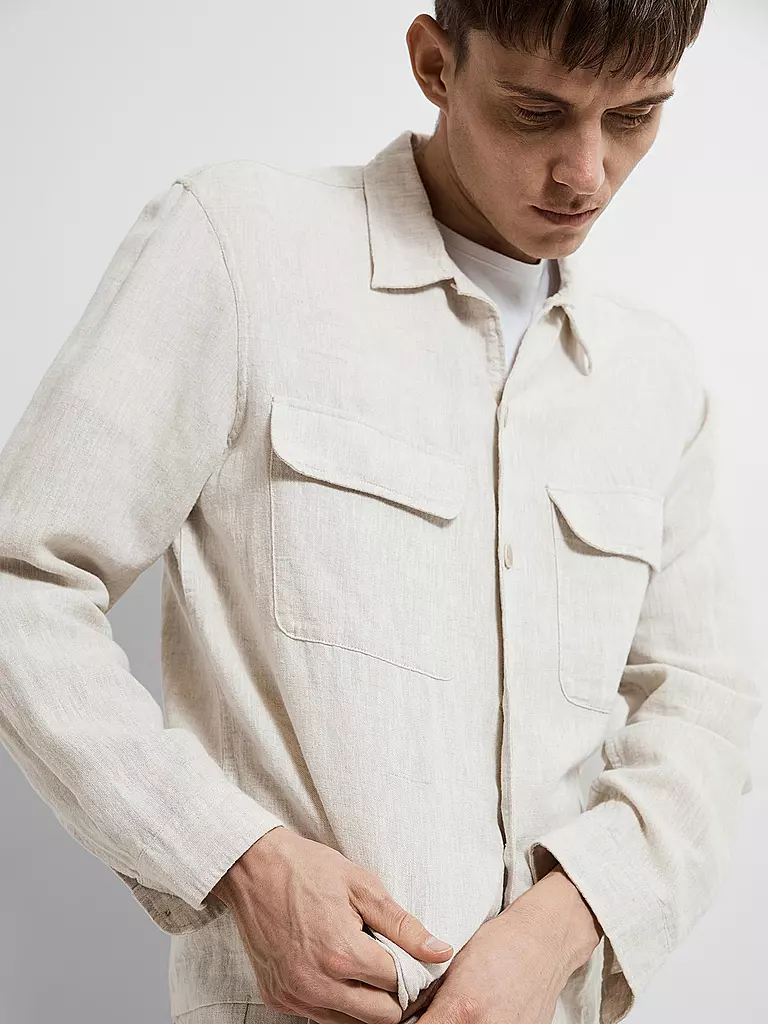 SELECTED | Overshirt SLHMADS-LINEN | Blanco