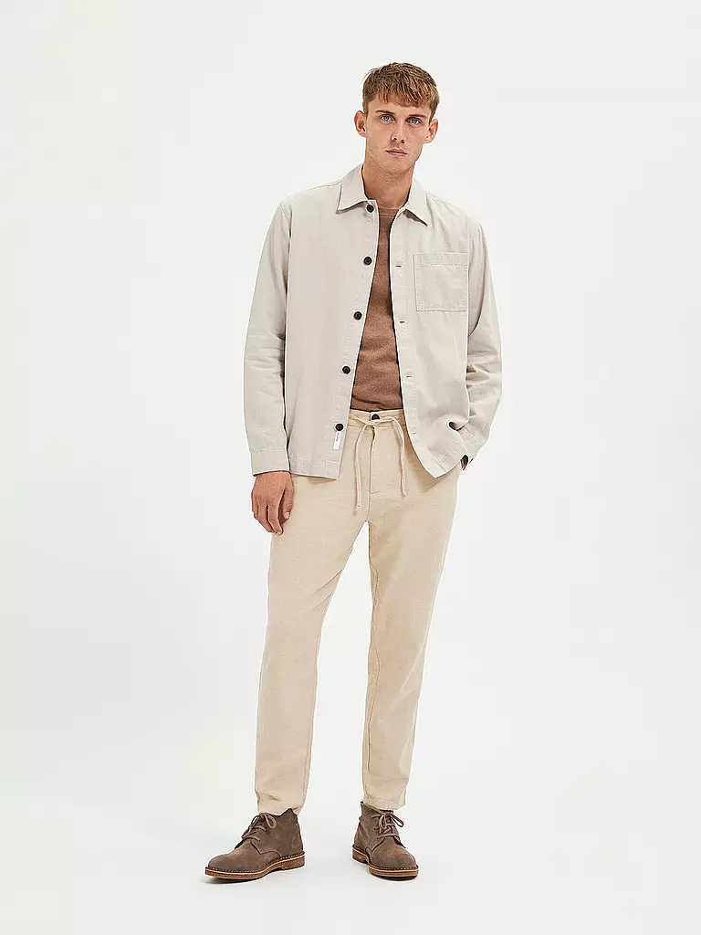 SELECTED | Pantalones de lino SLHSLIMTAPE | Beige