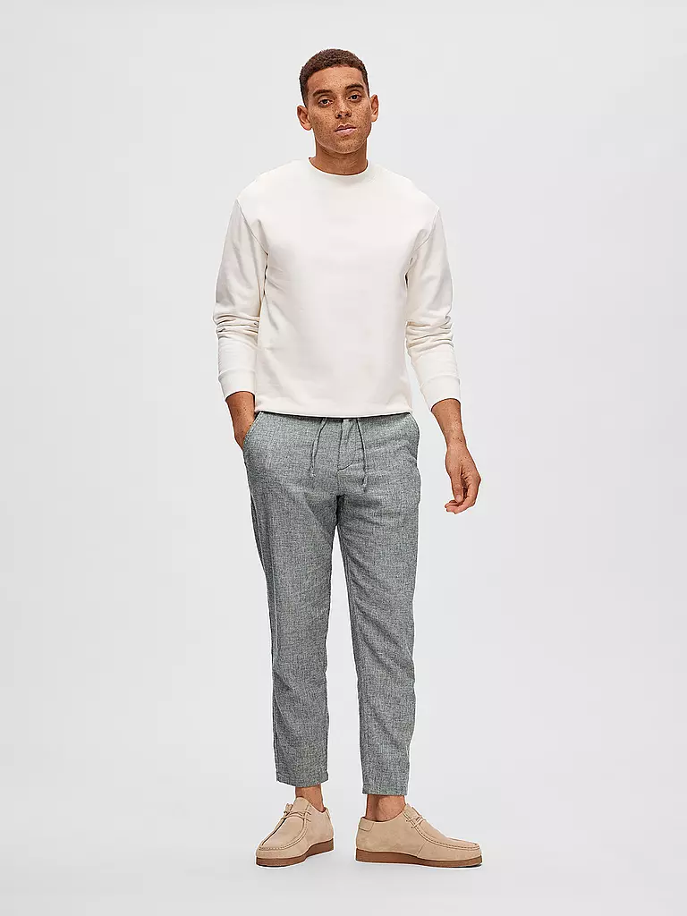 SELECTED | Pantalones de lino SLHSLIMTAPE | Gris
