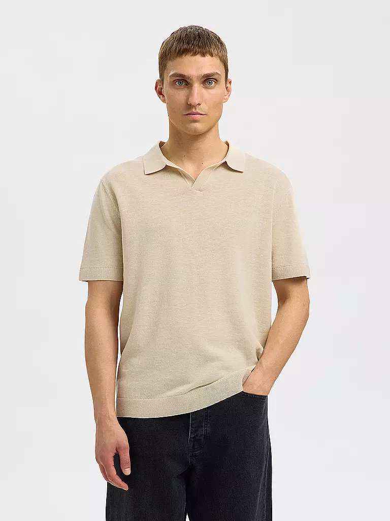 SELECTED | Poloshirt SLHMATTIS | Beige